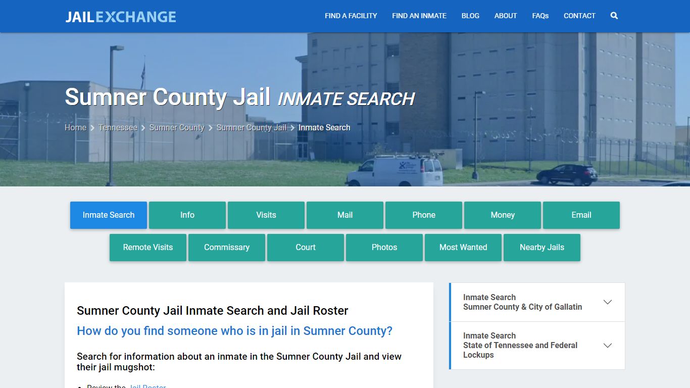 Inmate Search: Roster & Mugshots - Sumner County Jail, TN