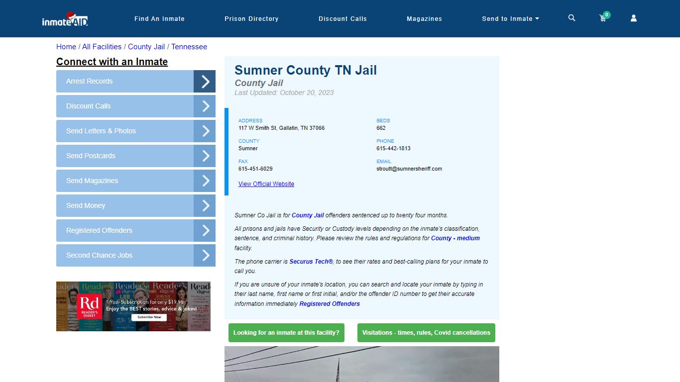 Sumner County TN Jail - Inmate Locator - Gallatin, TN