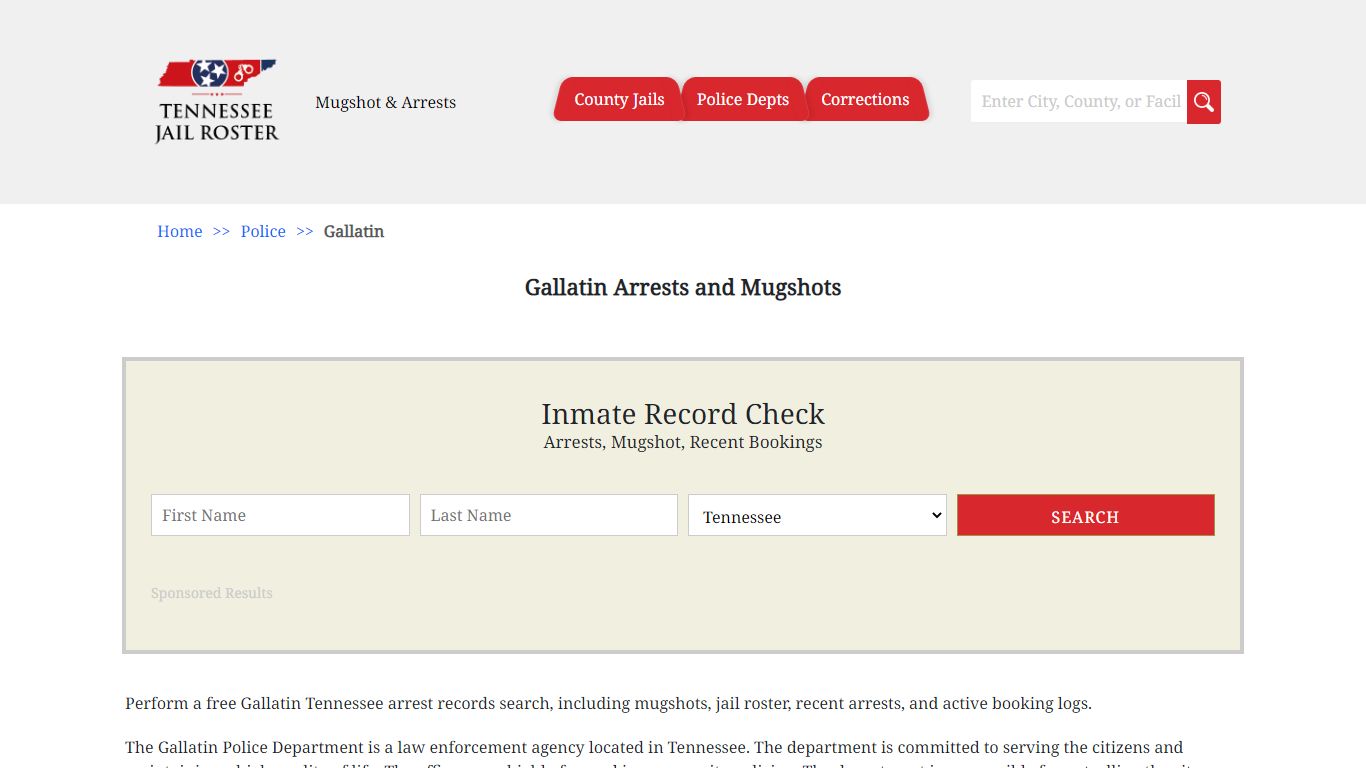 Gallatin Arrests and Mugshots | Jail Roster Search